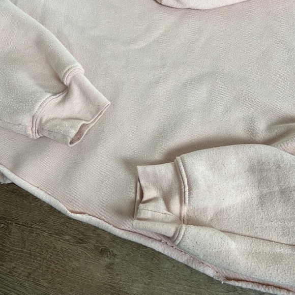 Stay Positive Cropped Peach Hoodie - Picture 4 of 4